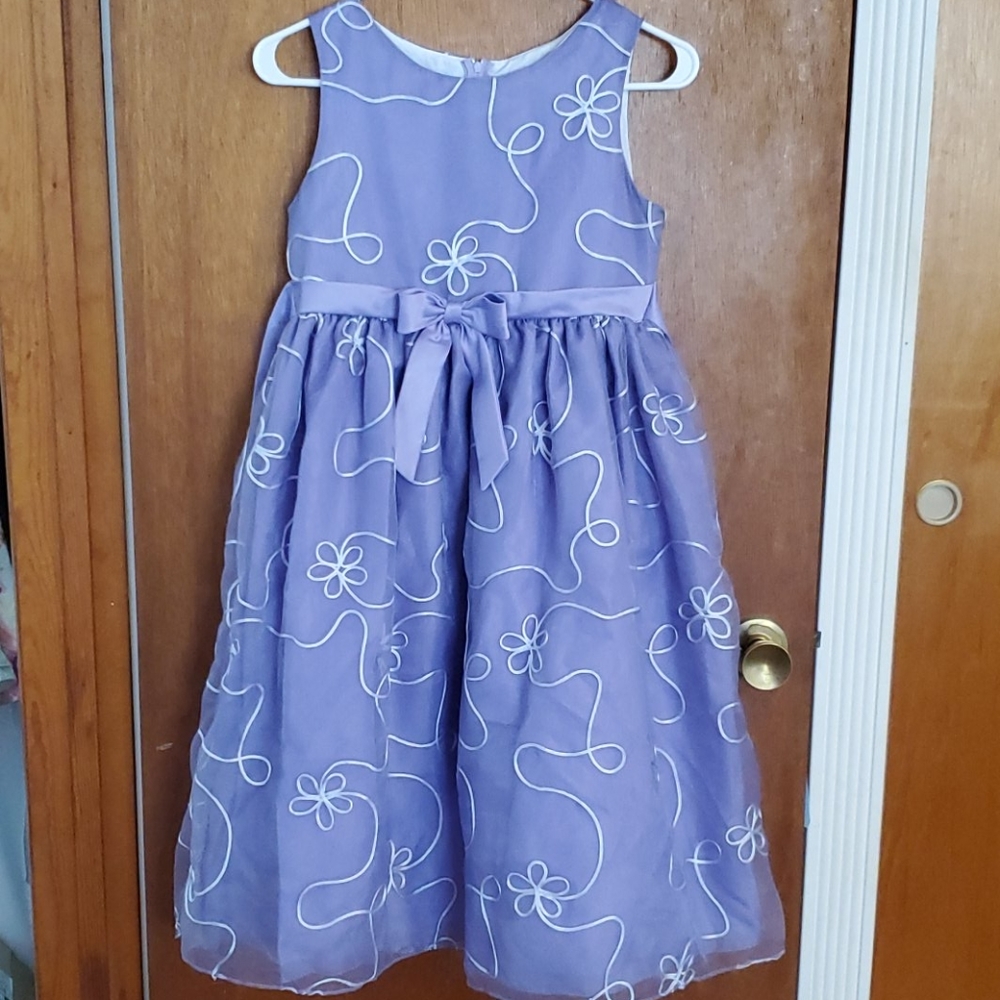 Big girls formal dress embroidery flower girl
